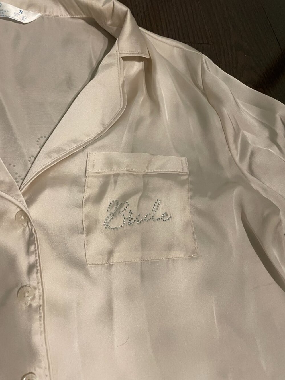 Primark Bride Satin Pajama Set with Rhinestone Lettering - Picture 4 of 12